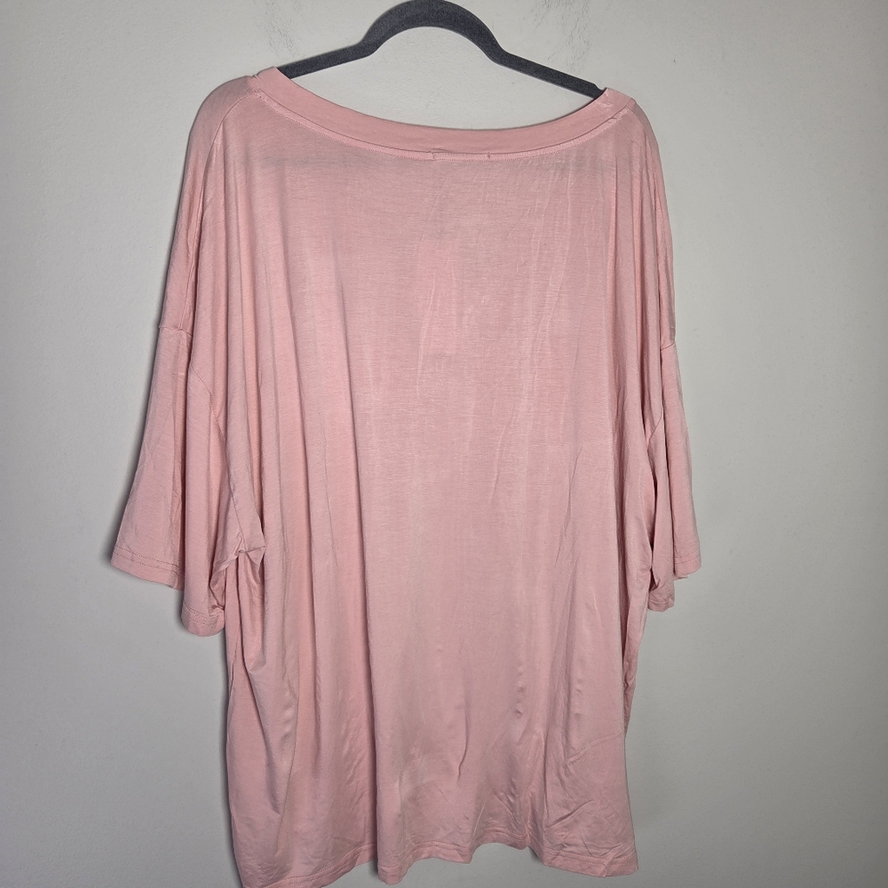 Basic Bae Pink V-Neck T-shirt NWT - Picture 6 of 11